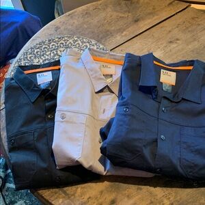 Lot of 3 - NWOT- 5.11 Tactical Short-Sleeve Button-Down Shirt- Flex Tac Men XL